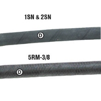 Picture of High Pressure Wash Hose, Black Wrapped, 1-Wire, 3/8" I.D., .65" O.D., 5800 Max PSI