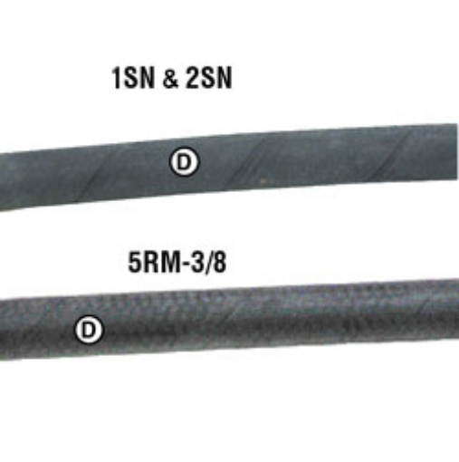 Picture of High Pressure Wash Hose, Black Wrapped, 1-Wire, 3/8" I.D., .65" O.D., 5800 Max PSI