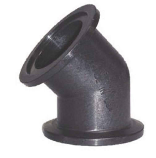 Picture of 45 Degree Flanged Manifold Fitting, 2" x 2", Full Port, Polypropylene