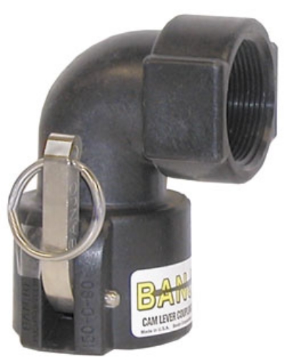 Picture of 90 Degree Elbow (Camlock/Cam Lever Coupling x FPT), Polypropylene, 2"