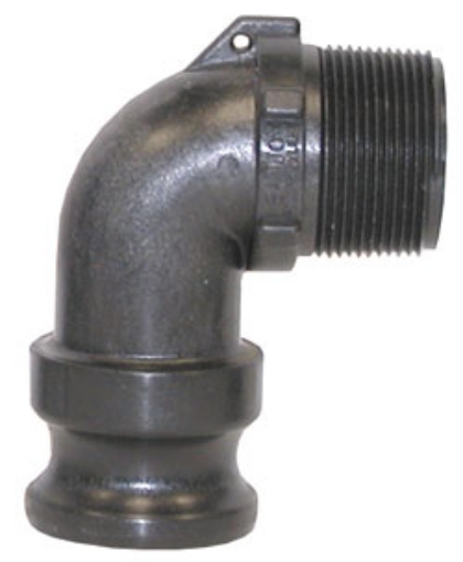 Picture of 90 Degree Elbow (Camlock/Cam Lever Adapter x MPT), Polypropylene, 2"