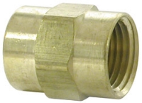 Show details for Coupling, Brass, 1/4" FPT x 1/4" FPT, 1000 PSI Picture of Coupling, Brass, 1/4" FPT x 1/4" FPT, 1000 PSI