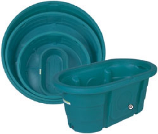 Picture of Stock Tank, 610 Gallon, Round, 1-1/2" Drain Plug, 96" Diam. x 24" H