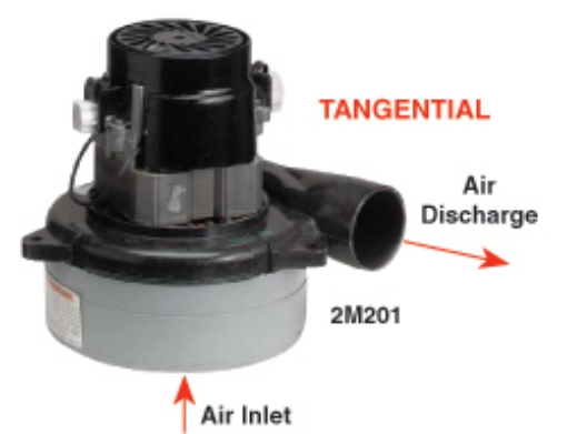 Picture of Vacuum Motor, Tangential, 3 Blower Stages, 120 Volts, 60/50 Hz, 5.7" Diam., 13.5 Max. Amps, 116765-13