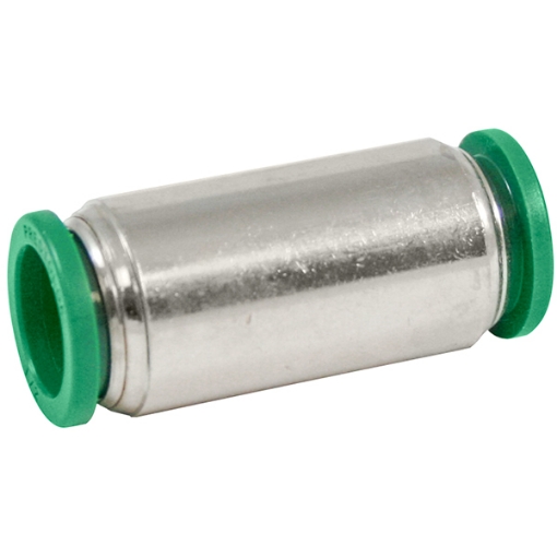 Picture of Union Connector, 1/8" x 1/8" Tube OD, Nickel-Plated Brass