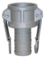 Show details for Camlock/Cam Lever Coupling, Hose Shank Coupling x Hose Barb, Aluminum, 4" Picture of Camlock/Cam Lever Coupling, Hose Shank Coupling x Hose Barb, Aluminum, 4"