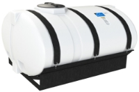 Picture of Elliptical Tank, 500 Gal., 57" W x 82" L  x 36" H 3/4" & 1-1/4" Fitting 16" Lid, 8.5" Sump Depth