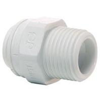 Picture of Male Connector (Tube x MPT), 1/4" Tube O.D., 3/8" MPT, White