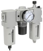 Picture of Air Line Filter / Regulator / Lubricator, 1/4" FPT Ports, Pulse Drain, Max. 27 CFM