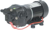 Picture of 12 Volt DC Diaphragm Pump, Demand Control, *4.5 Max GPM, 30 Pressure (On), 45 Pressure (Off), Santoprene / EPDM Internals, 3/4" Hose Barb Ports