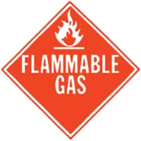 Picture of Flammable Gas DOT Placard, 11" x 11"