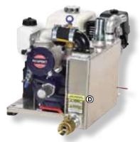Picture of Vacuum / Pressure Pump, Model HXL2V, Pro Pack, Air-Cooled, 1-1/2" FPT Ports, Max 75 CFM, Electric Start, 5.5 HP Honda Engine, Battery, Remote Mounted Oil Reservoir