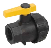 Picture of Single Union Ball Valves, Poly, 1" Ports, 1" Flow Diameter