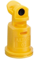 Picture of Air Induction Dual Pattern Flat Spray Tip Nozzle, Yellow Polymer, 30° Forward, 70° Backward Spray, .02 Orifice