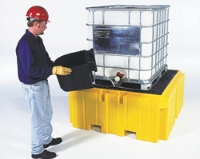 Picture of Forkliftable Spill Pallet, 1 Tote, 62"x62"x28", 360 Gallon Sump Capacity, With Drain