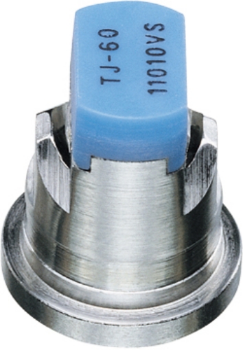 Picture of TwinJet® Twin Flat Spray Tip Nozzle, 110°, .10 Orifice, Lt. Blue, Stainless