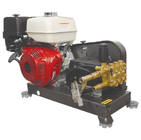 Picture of **Belt Driven Pressure Washer Skid Model: MAX 5.0 GPM @ 3500 PSI, GX390 HONDA Engine, Comet Pump, 50' Hose, Powder Coated Frame