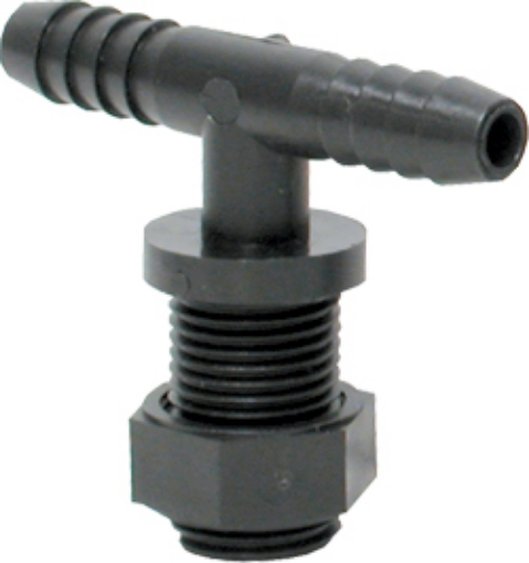 Picture of Tee for Standard 11/16" Nozzle x 3/4" Hose Barb, Nylon