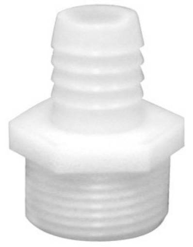 Picture of Pipe to Hose Barb Fitting: 3/8" MPT, 5/8" Barb, Nylon