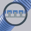 Picture of Truck Mount Vacuum Hose, 2" I.D., 50' Length, Blue/Black Color