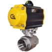 Picture of 2-Piece Air Actuated Ball Valve, Stainless Steel, Double Acting, 3/4", 1000 PSI
