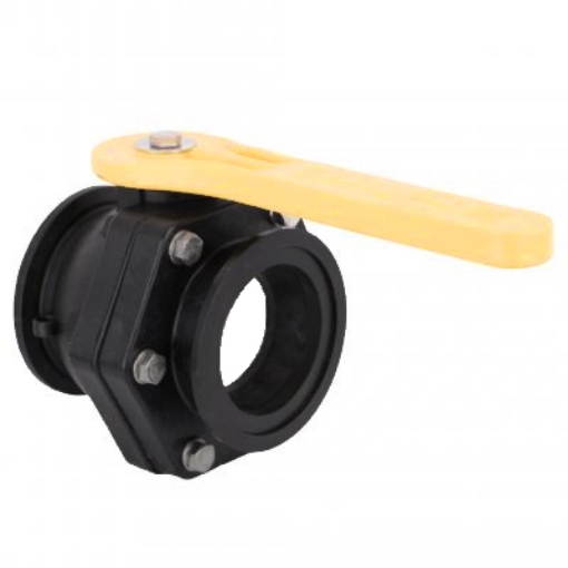 Picture of "Stubby" Ball Valve, Polypropylene, 3" Full Port Flange x Flange
