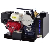 Picture of Vacuum / Pressure Pump, Model HXL75V, Air-Cooled, 1-1/2" FPT Ports, Electric Start, 13 HP Honda Engine, Battery, Remote Mounted Oil Reservoir, Max 230 CFM