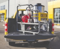 Picture of Truck / Trailer Mount Hot Water Pressure Washer with Powder Coated Skid Frame, GX390 Honda Gas Engine / General Pump, Belt Drive(Vertical Design), 4 GPM @ 4000 PSI