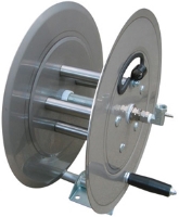 Picture of High Pressure Hose Reel, Stainless Steel with Plated Steel Base, Hand Crank / Manual Rewind, 3/8" x 100' Hose Capacity (Hose Not Included), 5000 Max. PSI