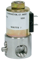 Picture of 24 Volt AC Solenoid Valve, Stainless, Normally Closed, Side Metering, 1/4" FPT Ports