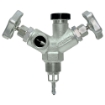 Picture of Combination Filler & Withdrawal Valve for NH3, 1-3/4" Acme Filler Connection, 1" FPT  Withdrawal Outlet, 1-1/4" MPT