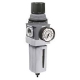 Picture of Air Line Filter / Regulator, 1/2" FPT Ports, 191 CFM Max Flow Rate, 10-250 PSI, Manual Drain