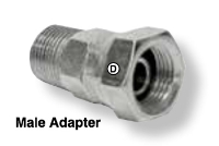 Picture of Male Hydraulic Swivel Union, 1" MPT x 1" FPT, 2000 PSI
