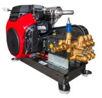 Picture of **Belt Driven Pressure Washer Skid Model: MAX 8.0 GPM @ 3500 PSI, GX690 HONDA Engine, General Pump, 50' Hose, Powder Coated Frame