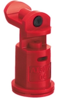 Picture of Air Induction Dual Pattern Flat Spray Tip Nozzle, Red Polymer, 30° Forward, 70° Backward Spray, .04 Orifice