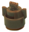 Picture of Turbo TwinJet Nozzle Assembly with Cap, Tip and EPDM Gasket, Twin Flat Spray Tip, Polymer, 110°, .05 Orifice, Brown