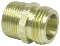 Show details for Hose Adapter: 3/4" MGHT x 3/4" MPT, Threaded Male, Brass Picture of Hose Adapter: 3/4" MGHT x 3/4" MPT, Threaded Male, Brass