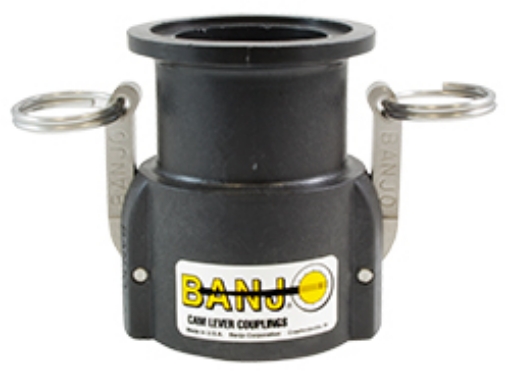 Picture of Camlock/Cam Lever 3" FP Flange x 3" FM Coupler, Polypropylene: 3" (Manifold Flange Style)