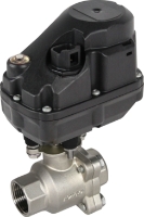 Picture of 12 Volt Ball Valve for NH3 Control, Stainless, 1" FPT Ports, EH9 On-Off Actuator, 0.7 Sec. Actuation Time, Raven/Conxall Connector