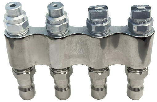 Picture of 4-Way Nozzle Holder With Nozzles