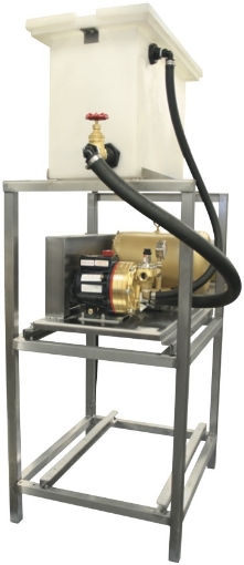 Picture of Hydra-Cell Diaphragm Pump / Motor Unit with H25 Pump (20 GPM, 1000 PSI, 15 HP), Tank & Stainless Steel Stand