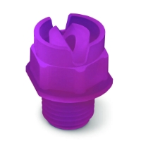 Show details for Kynar Flat Fan Spray Nozzle, Orifice  20, 65 Degree Spray Pattern, Purple Picture of Kynar Flat Fan Spray Nozzle, Orifice  20, 65 Degree Spray Pattern, Purple