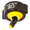 Picture of Hypro 3D Nozzle, .20 GPM @ 40 PSI, 40 PSI 20" Spacing 4.8 GPA @ 12.5MPH, 40 PSI 20" Spacing 3.4 GPA @ 17.5 MPH, Yellow