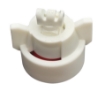 Picture of Turbo TwinJet Nozzle Assembly with Cap, Tip and EPDM Gasket, Twin Flat Spray Tip, Polymer, 110°, .08 Orifice, White