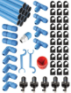 all the components included in the Rapid Air Fastpipe 1-inch Master kit